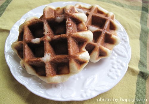 ワッフル焼きました！