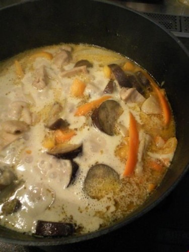 鶏肉のタイカレースープ