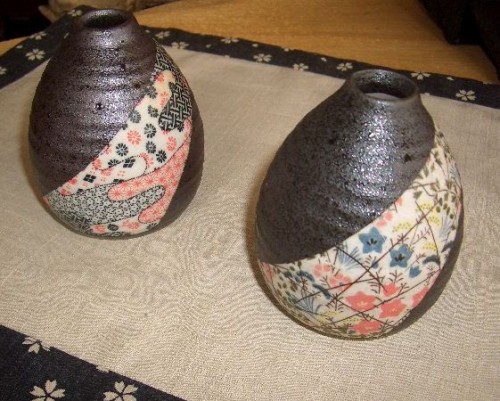 一輪挿しと新作アクセ