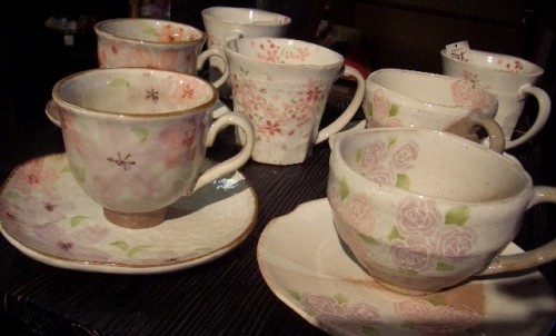 桜色の食器達