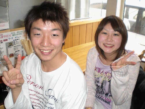 ランチのお客さま!帯広畜大生のランチ 美男美女カップル♪