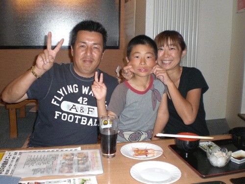 昨夜のお客さま!ご家族で・・・感謝♪