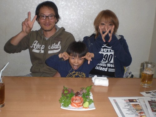 昨夜のお客さま! お母さんのお誕生会♪