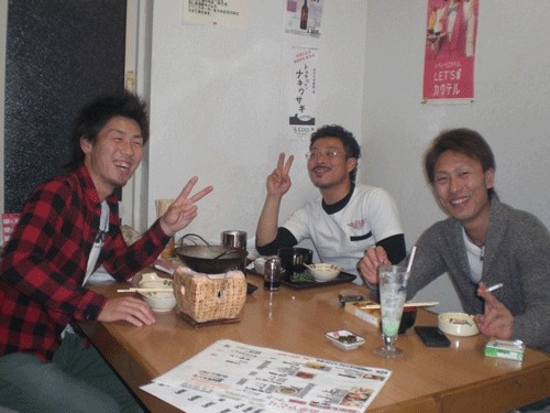 昨夜のお客さま! プチ宴会♪