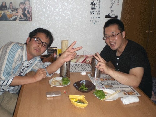 昨夜のお客さま! 友と飲む酒♪