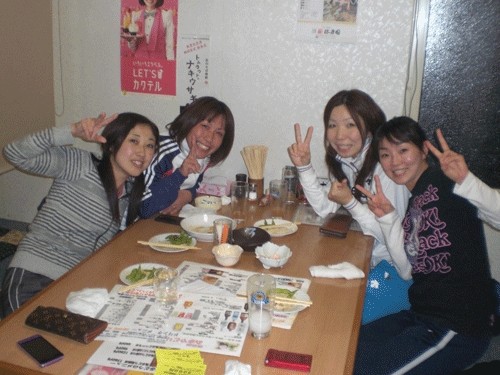 昨夜のお客さま! ミニバレー大会の祝勝会♪