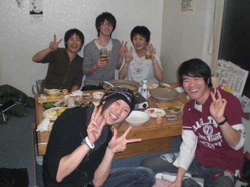 昨夜のお客さま! あんこう鍋を囲んで宴会♪