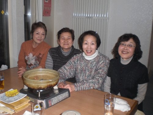 昨夜のお客さま! あんこう鍋を囲んで宴会♪