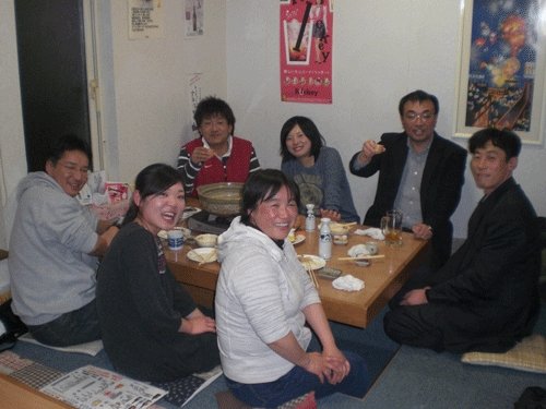 昨夜のお客さま! あんこう鍋を囲んで笑顔♪