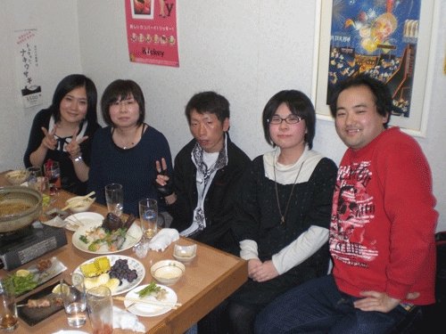 昨夜のお客さま!コラーゲンたっぷりアンコウ鍋を囲んで♪