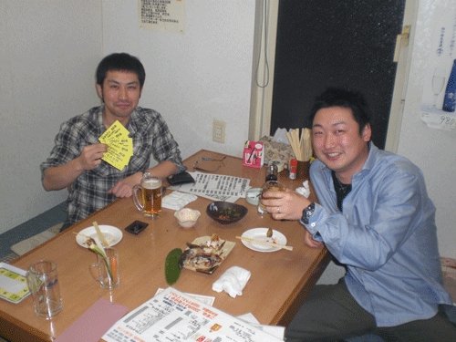 昨夜のお客さま! 生ビールただかも?当たり過ぎ♪