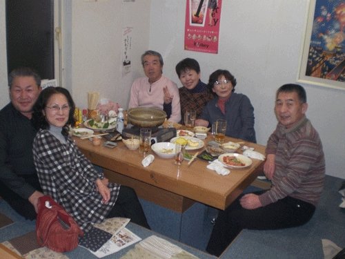 昨夜のお客さま! アンコウ鍋を囲んで♪