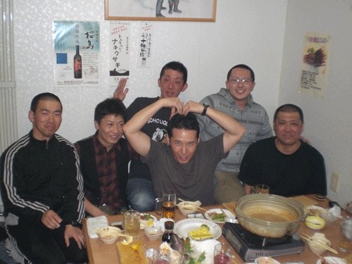 昨夜のお客さま!酒だァ、アンコウ鍋だア、宴会だァ♪