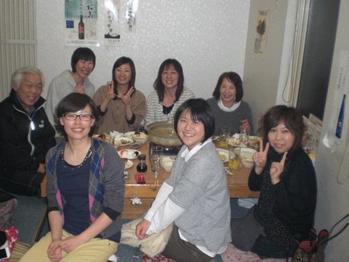 昨夜のお客さま!あんこう鍋を囲んで宴会♪