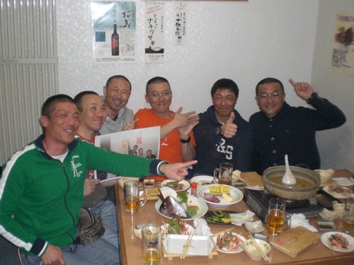 昨夜のお客さま!あんこう鍋を囲んで宴会♪