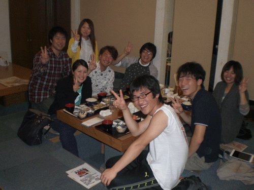 昨夜のお客さま!畜大スキー部のみなさん♪