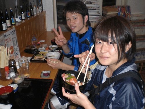 昨夜のお客さま!畜大生のディナー♪