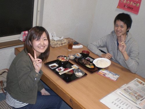 昨夜のお客さま!畜大生カップル♪