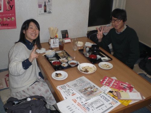 昨夜のお客さま!帯広畜大生のワンコインディナー♪