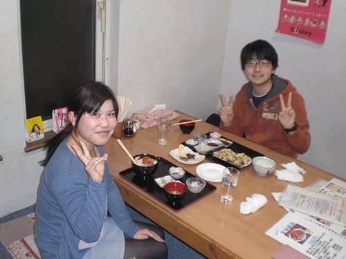 昨夜のお客さま!帯広の畜大生♪