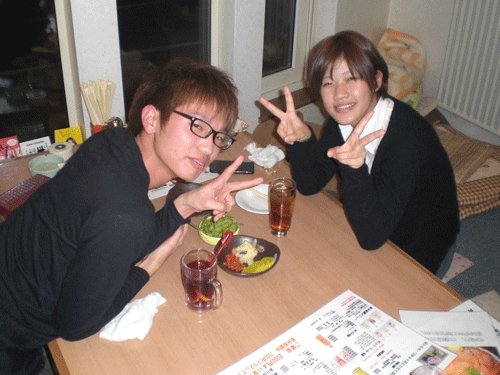 昨夜のお客さま!畜大生カップル♪