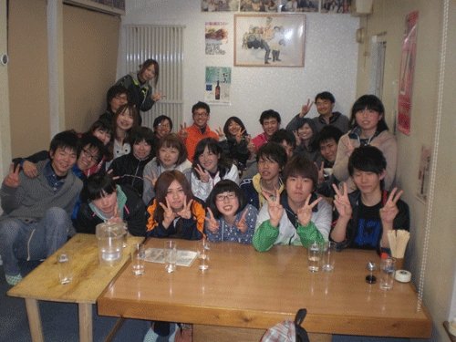 昨夜のお客さま!畜大スキー部　新歓のディナー♪