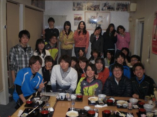 昨夜のお客さま!帯広畜大テニス部　新歓のディナー♪