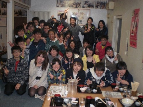 昨夜のお客さま!帯広畜大スキー部　新歓ディナー♪