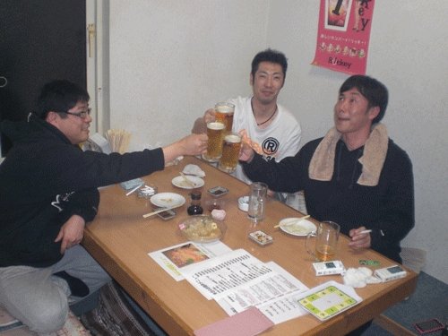 昨夜のお客さま!飲むなら今でしょ!かんぱ～い♪