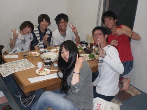 昨夜のお客さま!若い笑顔がいっぱ~い♪