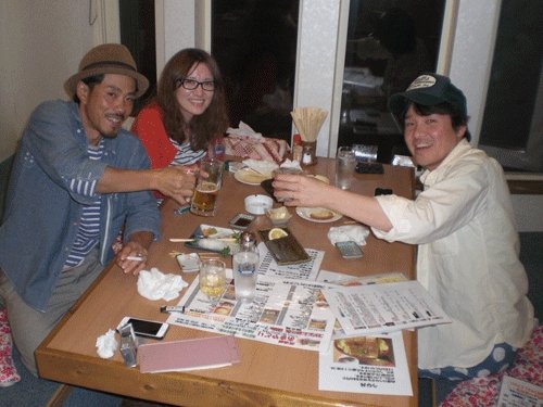 昨夜のお客さま！かんぱ～い♪