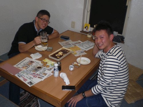 昨夜のお客さま！今夜もかんぱ～い♪