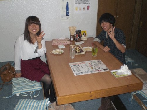 昨夜のお客さま！ふたりは札幌出身♪