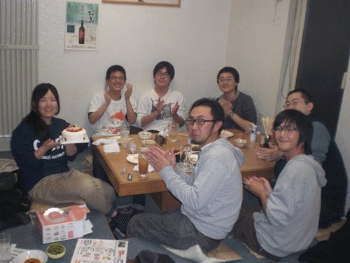 昨夜のお客さま！常連さんのお誕生会♪