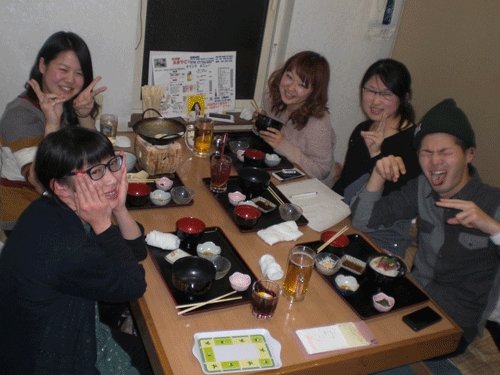 昨夜のお客さま!みんなでディナー♪