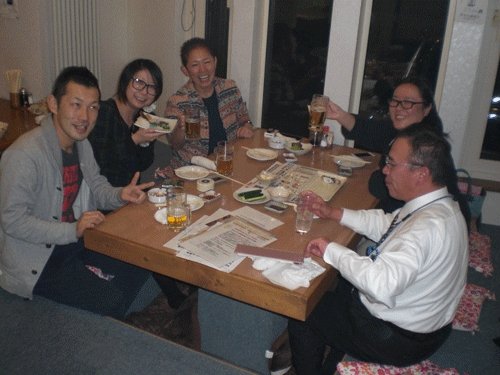 昨夜のお客さま!お誕生日に、ぶどう海老プレゼント♪