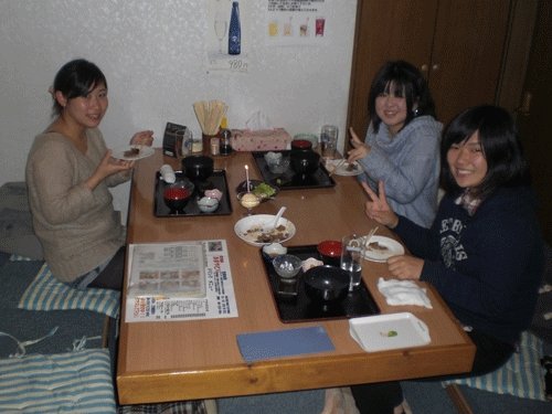 昨夜のお客さま!畜大生のディナー♪