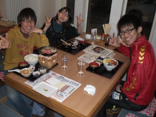 昨夜のお客さま!畜大生のディナー♪