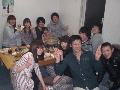 昨夜のお客さま!若い笑顔にかんぱ～い♪