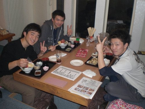 昨夜のお客さま!帯広畜大生のディナー♪