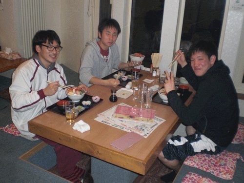 昨夜のお客さま!畜大生のディナー♪