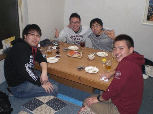 昨夜のお客さま!今夜は宴会だぁ♪