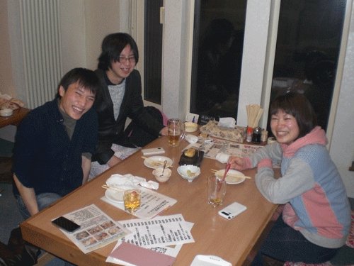 昨夜のお客さま!今夜はかんぱ～い♪