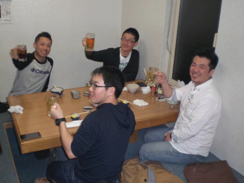 昨夜のお客さま!さぁ乾杯だぁ♪