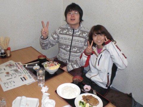 昨夜のお客さま!畜大生のディナー♪