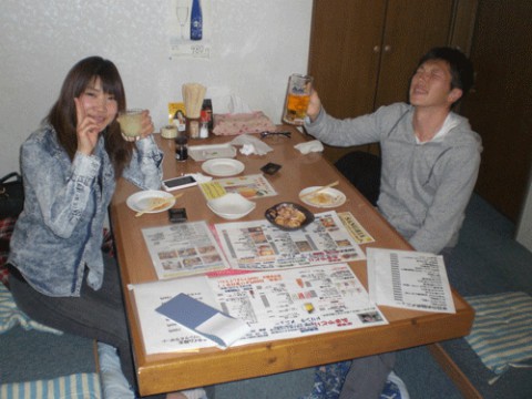 昨夜のお客さま!嫁さんはゆず酒がお気に入り♪