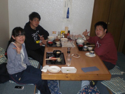 昨夜のお客さま!畜大生のディナー♪