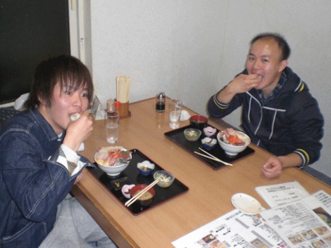 昨夜のお客さま!東京農大生と畜大生♪