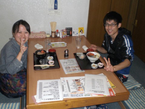 昨夜のお客さま!帯広の畜大生のディナー♪