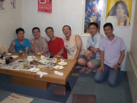 昨夜のお客さま!男性だけの宴会♪